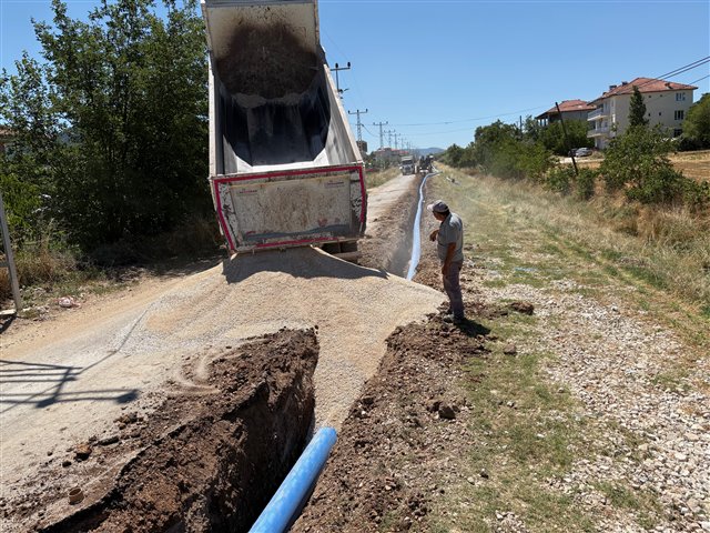 Yeni içme suyu isale hattımızın bağlantısını gerçekleştirdik.