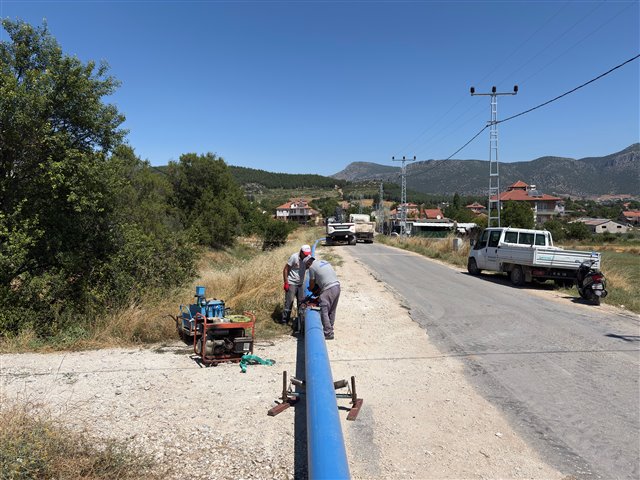 Yeni içme suyu isale hattımızın bağlantısını gerçekleştirdik.