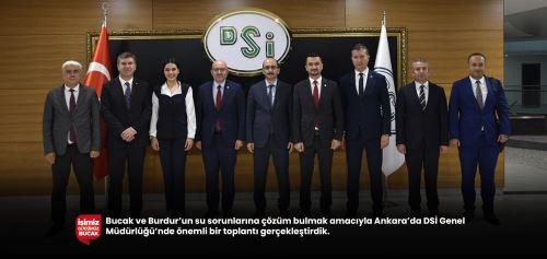 Bucak ve Burdur’un su sorunlarına çözüm bulmak amacıyla Ankara’da DSİ Genel Müdürlüğü’nde önemli bir toplantı gerçekleştirdik. 