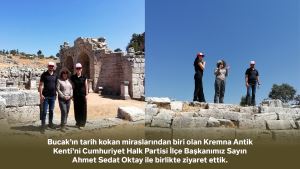 Bucak’ın tarih kokan miraslarından biri olan Kremna Antik Kenti’ni Cumhuriyet Halk Partisi İlçe Başkanımız Sayın Ahmet Sedat Oktay ile birlikte ziyaret ettik.