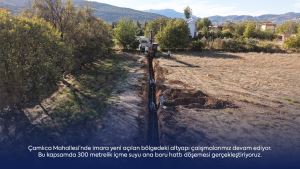 Çamlıca Mahallesi’nde imara yeni açılan bölgedeki altyapı çalışmalarımız devam ediyor. 