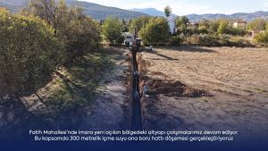 Fatih Mahallesi’nde imara yeni açılan bölgedeki altyapı çalışmalarımız devam ediyor.