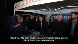 Hacı Ömer Ağa Camimizde hemşehrilerimizle bir araya gelerek kandil simidi ikramında bulunduk. Rabbim ibadetlerimizi kabul etsin.
